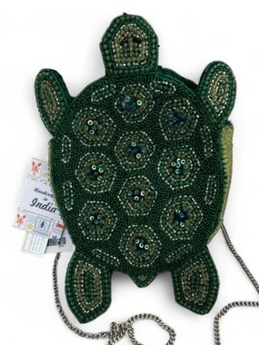 Viral Handcrafted In India Beaded Turtle Crossbody Bag